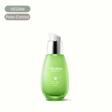 Frudia Green Grape Pore Control Serum bottle, vegan Korean skincare for pores