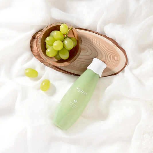 Frudia Green Grape Pore Control Toner bottle, vegan skincare product for pore care with grapes
