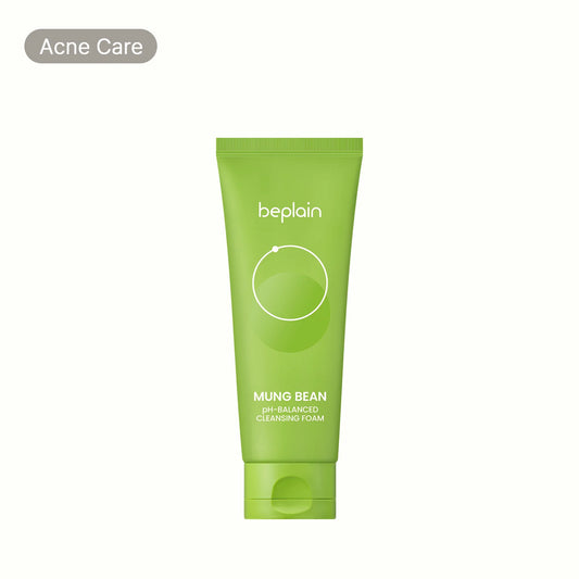 Beplain Mung Bean Cleansing Foam Tube on white Background