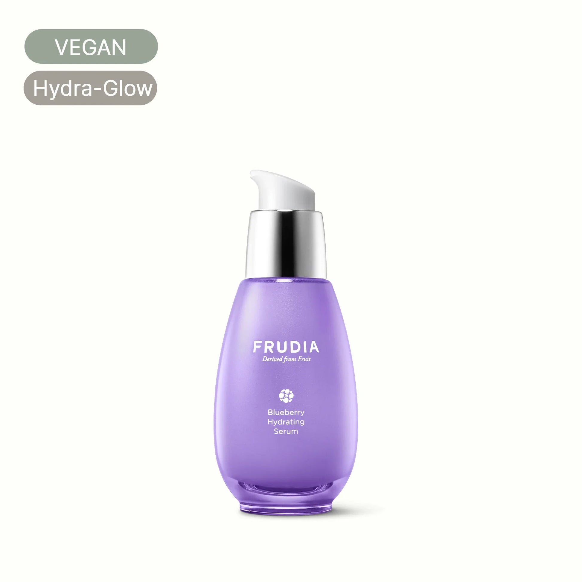 Frudia Blueberry Hydrating Serum bottle, vegan hyaluronic acid facial skincare product