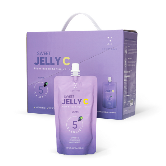 Everydaze Sweet Jelly Grape-flavored Konjac Jelly Box and Pouch
