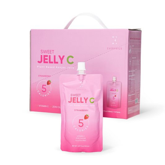 Sweet Jelly C Plant-Based Konjac Jelly, Strawberry flavor, 5 calories, Vitamin C, zero sugar, gluten-free