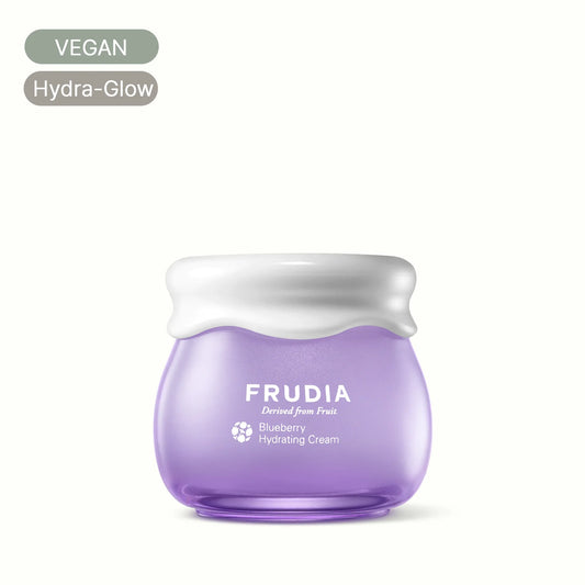 Frudia Blueberry Hydrating Cream Jar on white background 