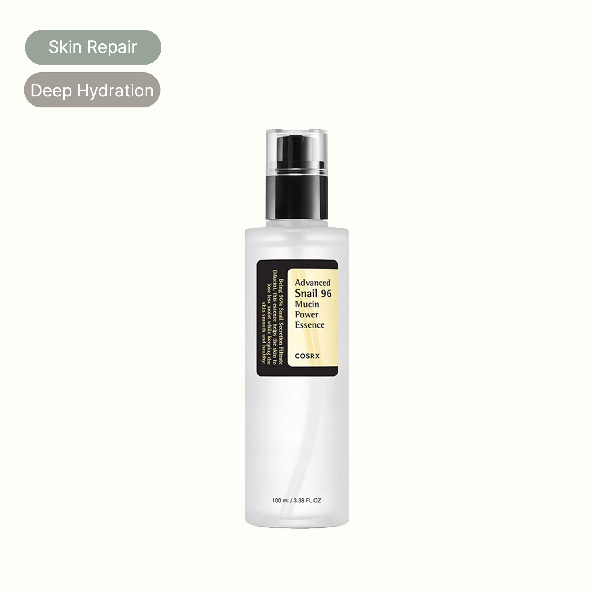 COSRX Advanced Snail 96 Mucin Power Essence for skin repair and deep hydration, 100ml